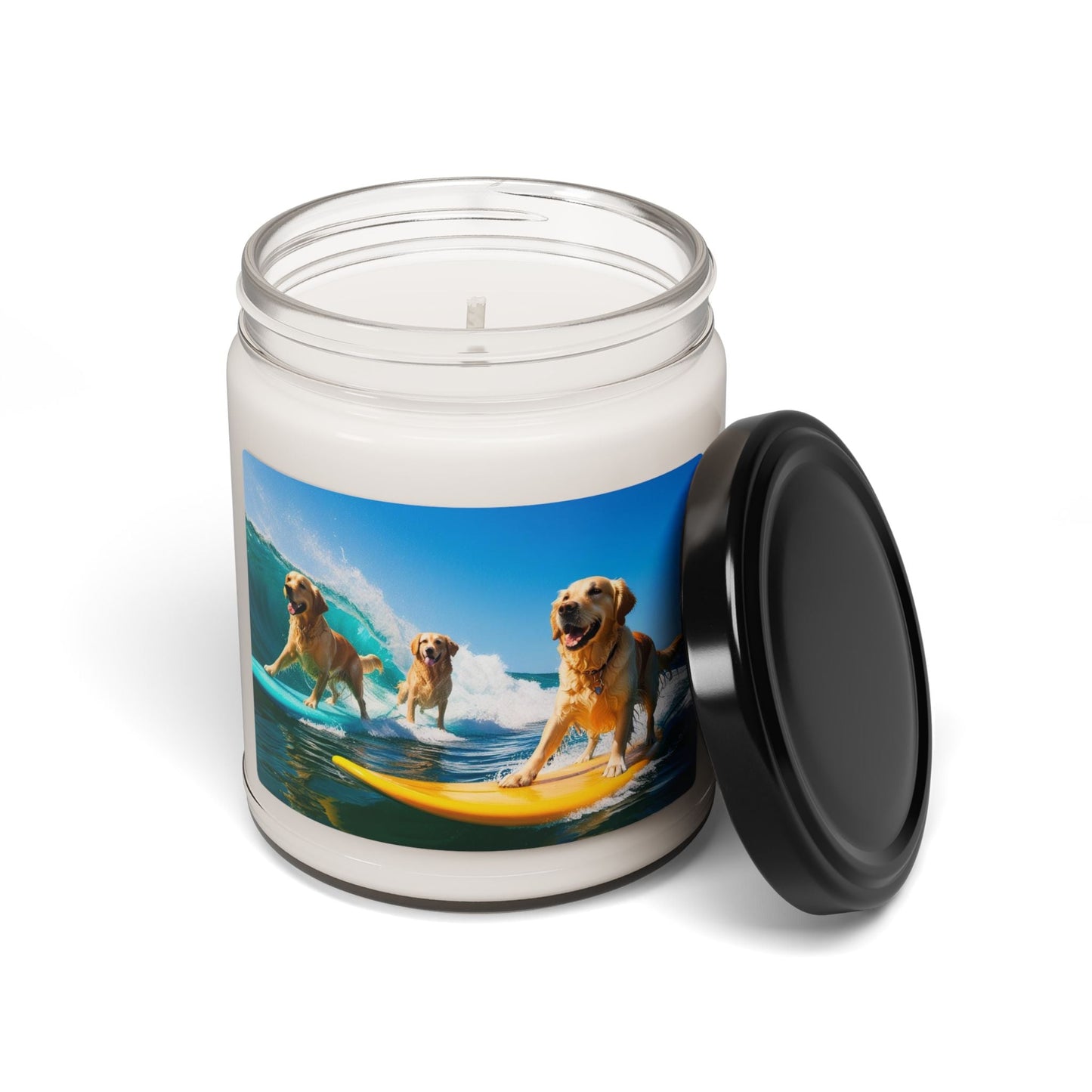 Bougie parfumée en cire de soja avec pot en verre