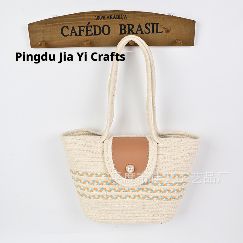 Casual shoulder bag-hollow-beige-9 * 24 *37cm-1 piece