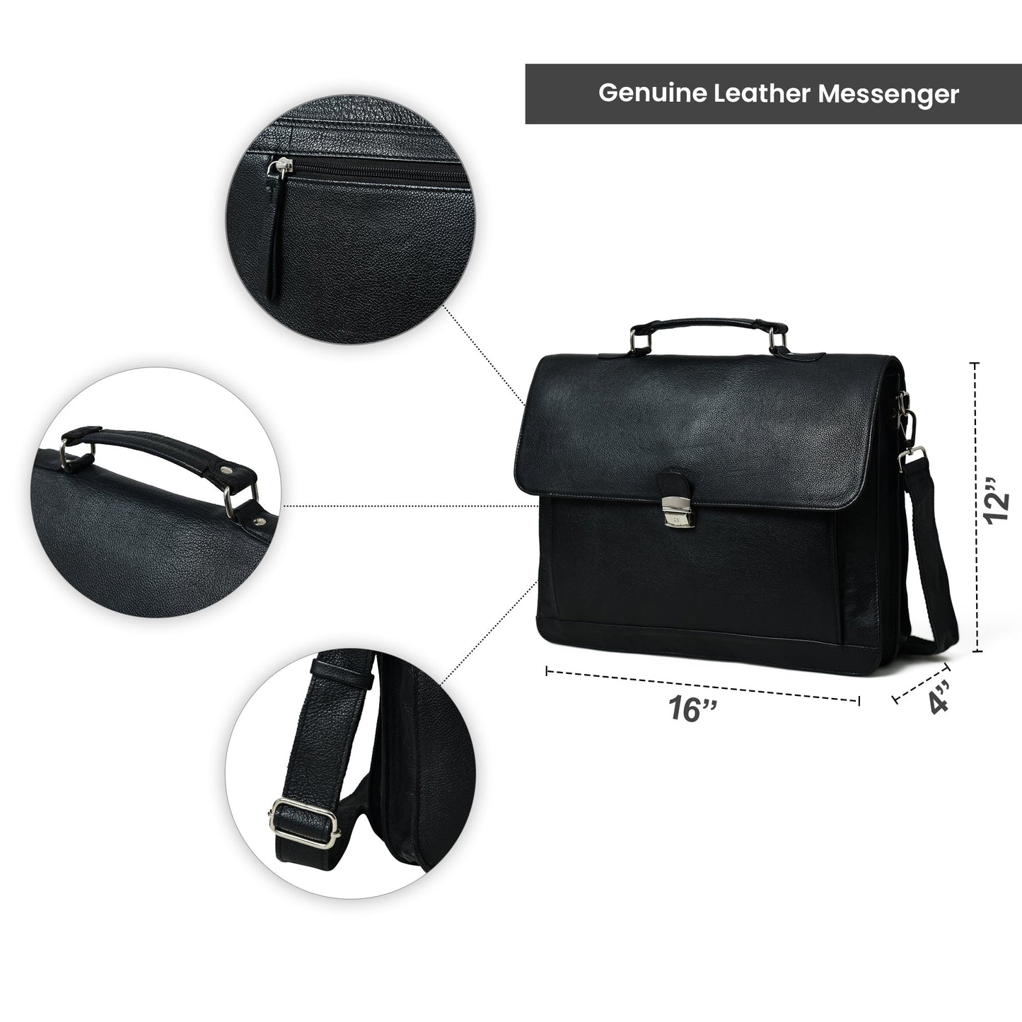 Business Attache Laptoptasche - Italienisches Finish