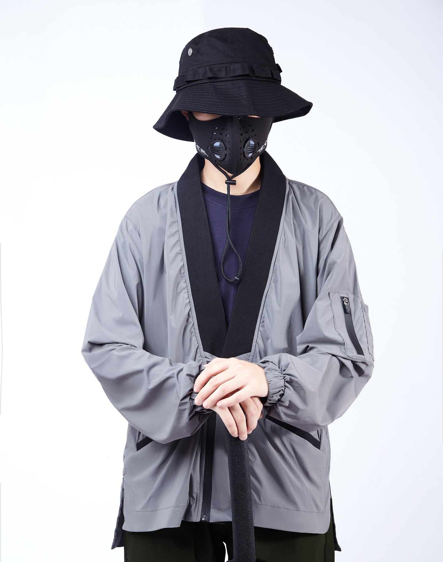 Chemise kimono APT2809 grise