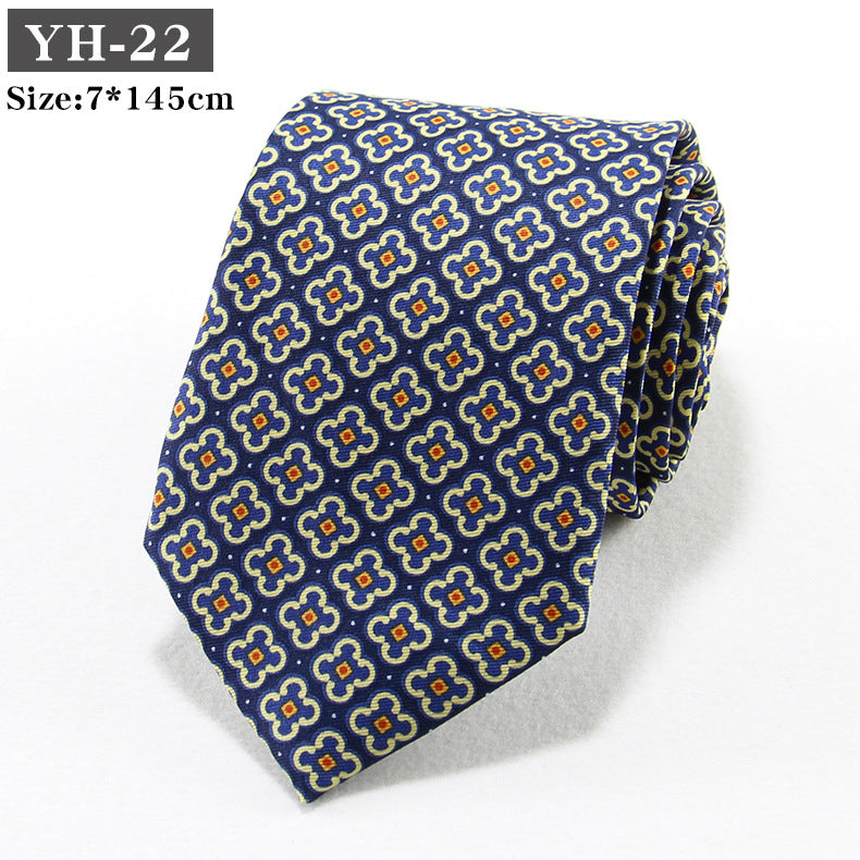 Korean-style Retro Hong Kong style Floral Casual Tie
