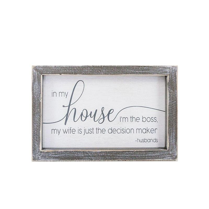 Panneau en bois encadré avec des règles de mariage amusantes Décoration rustique pour la maison Plaque murale humour mari femme Cadeau