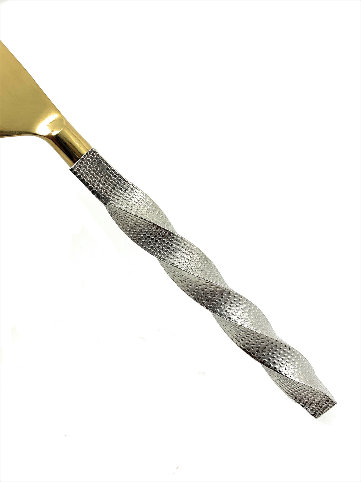 Gold Stainless Steel Flatware Set of 5 PC (Twisted)