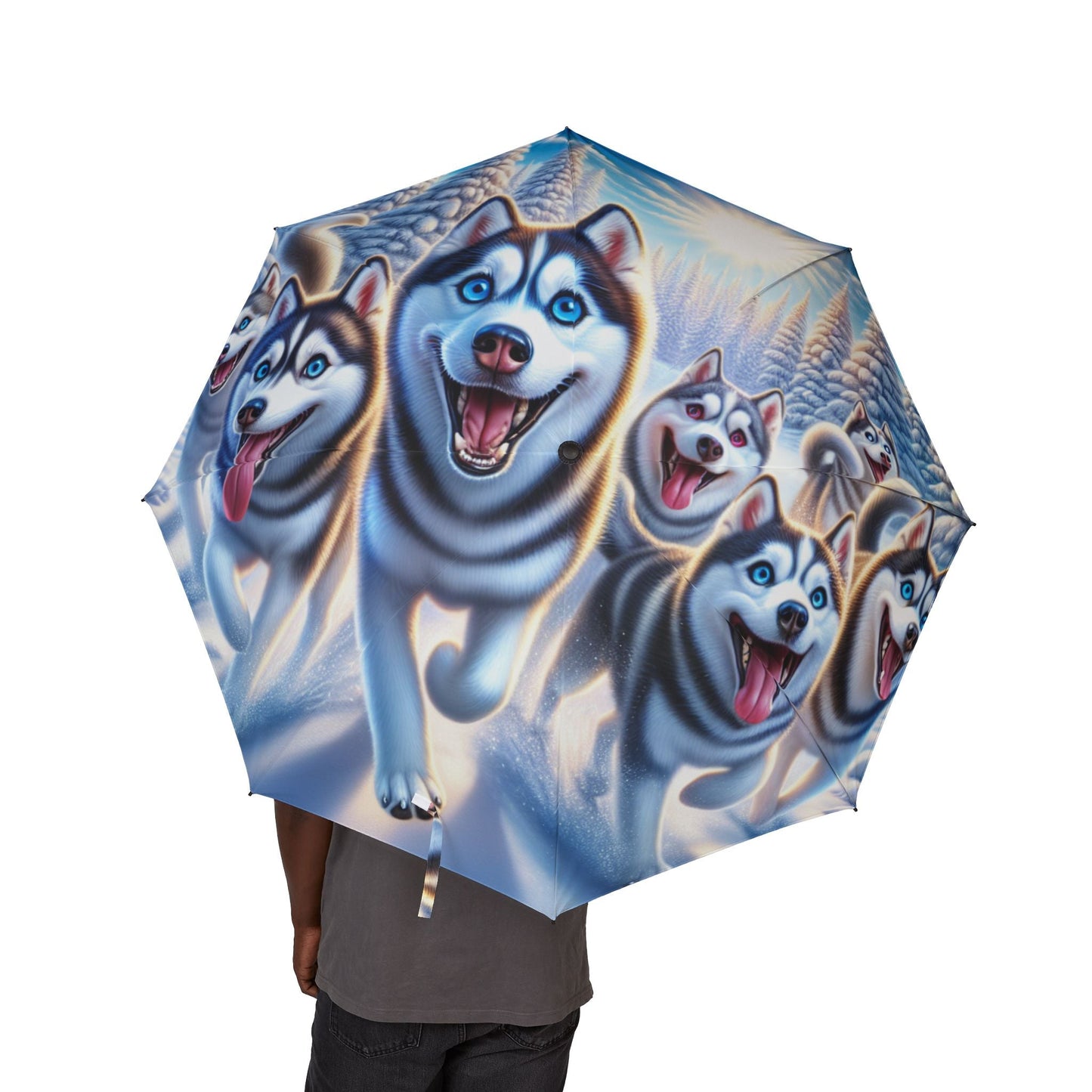 Parapluie semi-automatique 48" – Grand parapluie de voyage coupe-vent