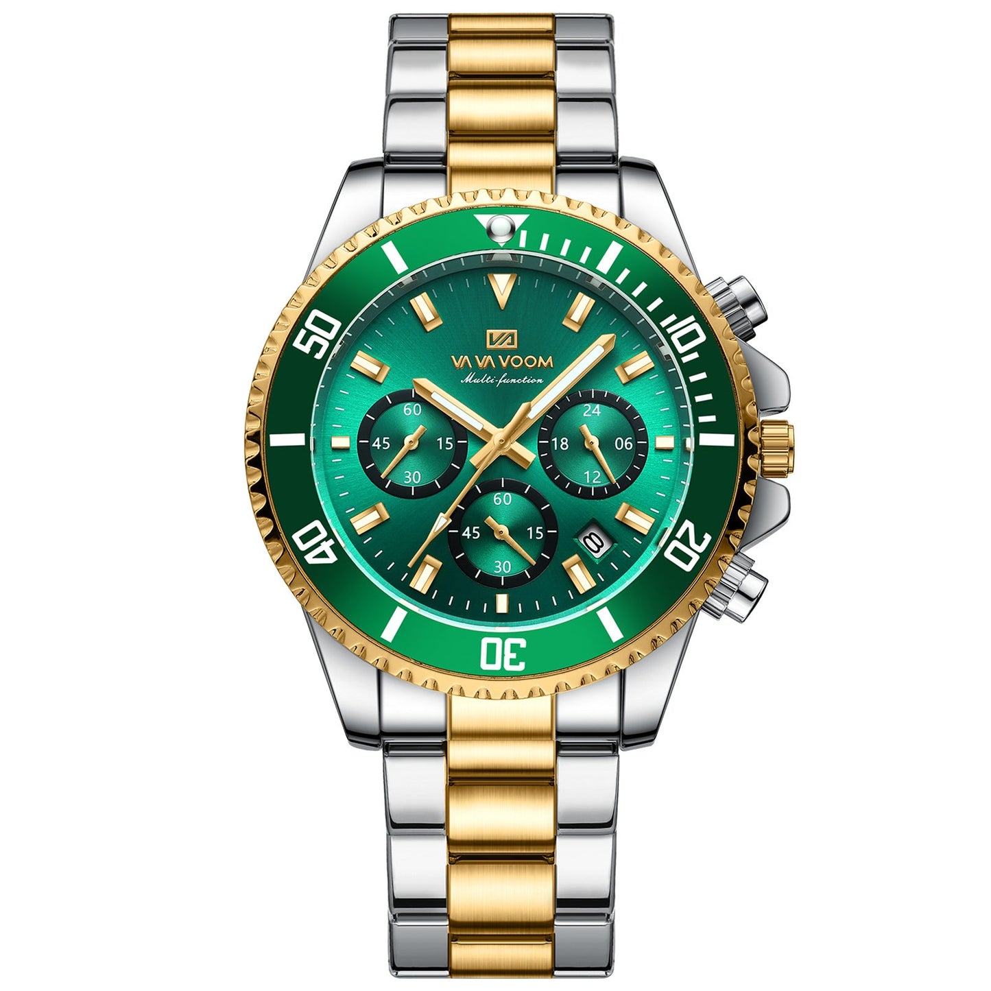 Multifunctional Three-eye Quartz Watch Waterproof And Luminous