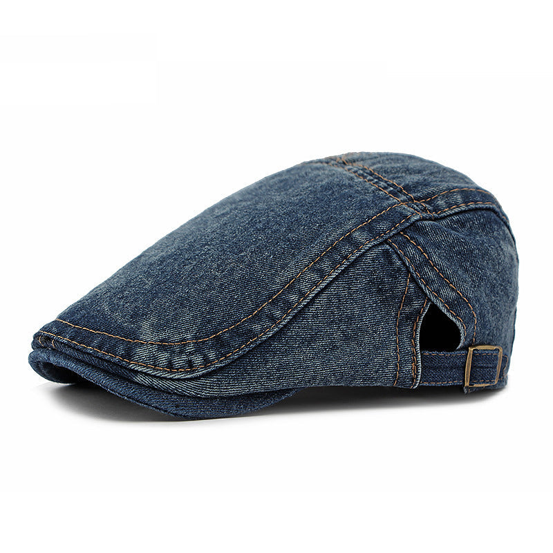 Men's And Women's Universal Solid-color Stitching Design, Washable And Fashionable, Retro Style, Soft Top, Adjustable Beret. Suitable For Daily Casual Commuting And Outings.
