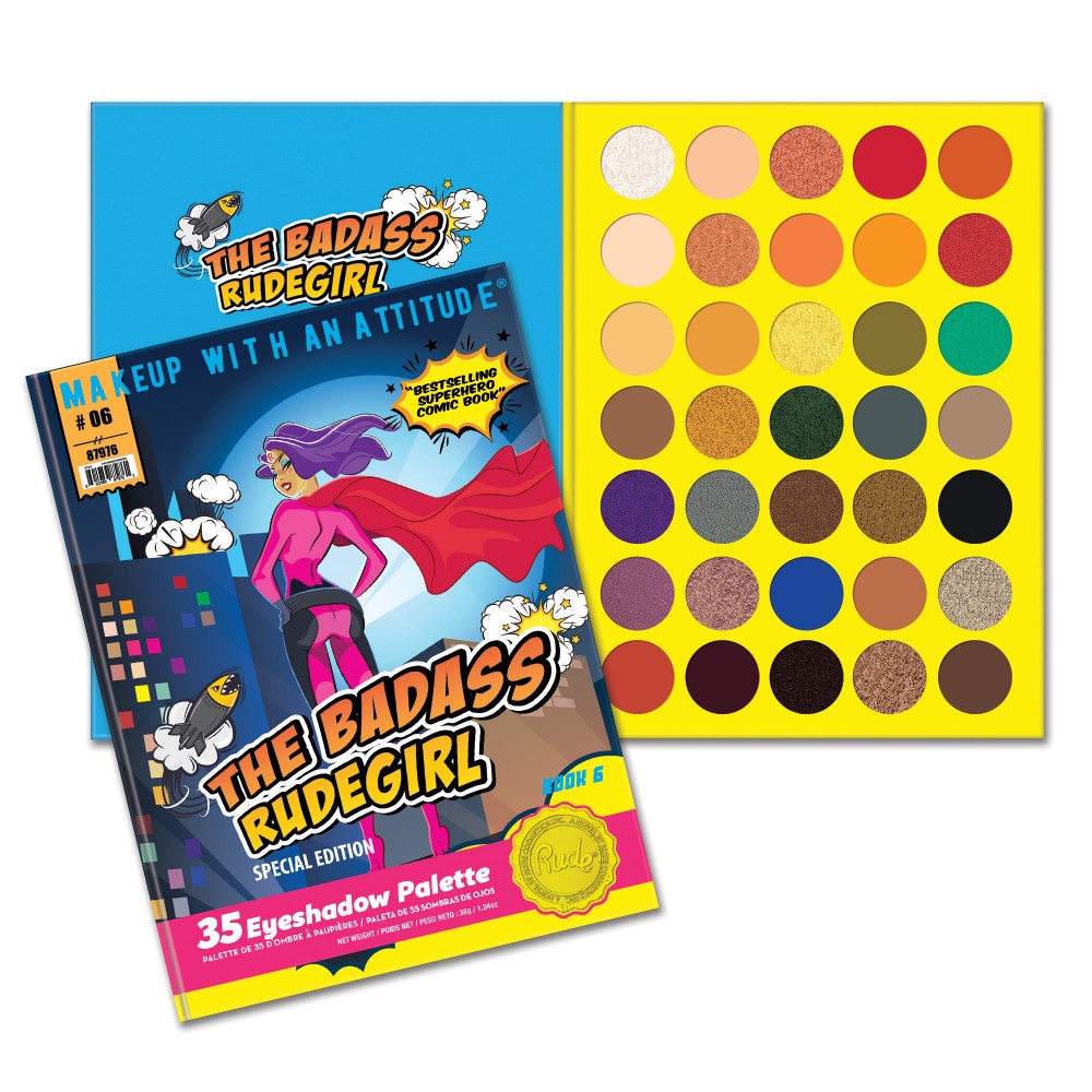 RUDE Die Badass RudeGirl 35 Lidschatten-Palette – Buch 6