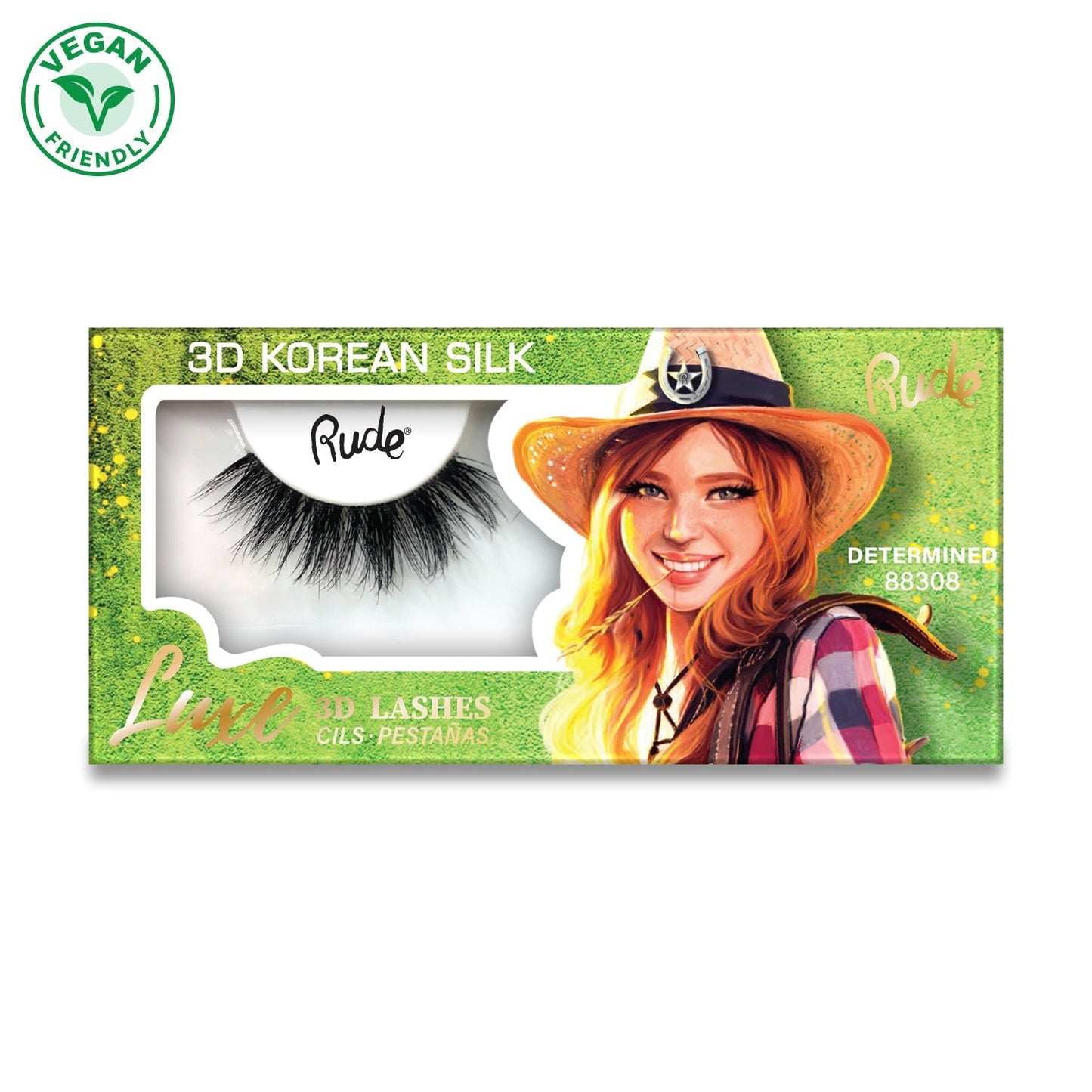 RUDE Luxe 3D Korean Silk Lashes - Entschlossen