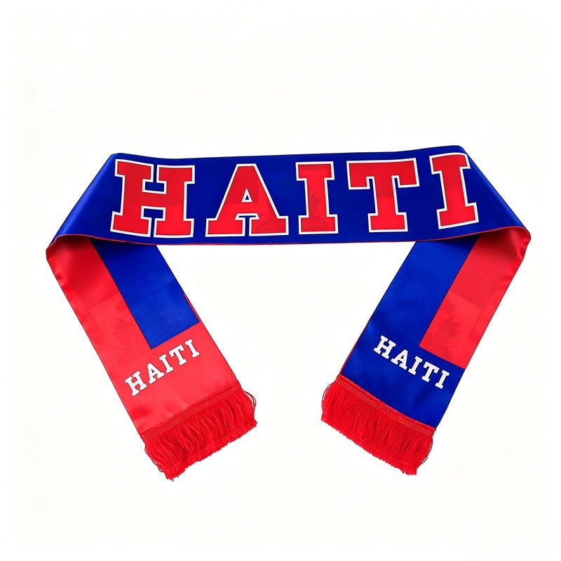 Haiti World Fan Scarf Satin Neck Warmer