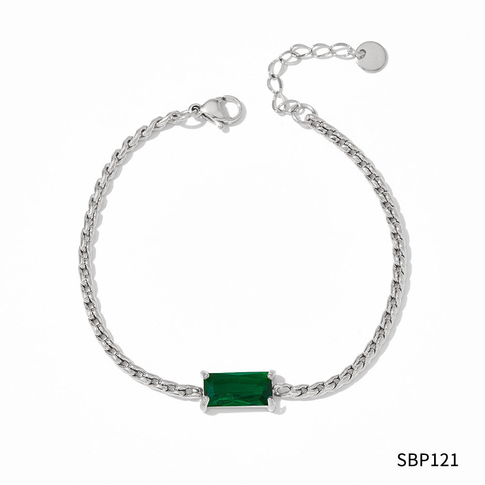 Simple Collarbone Necklace & Bracelet Set