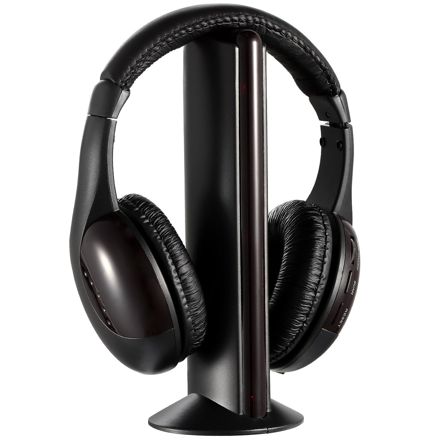 Drahtlose HF-Kopfhörer HiFi Over-Ear Headsets HF-Sender Empfänger mit Mikrofon Y-Kabel Monitoring Kopfhörer 30 m Reichweite für TV Radio CD