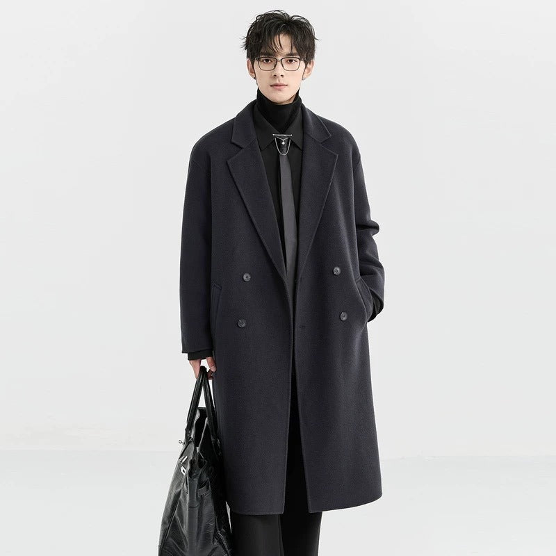 Men's Wool Overcoat, Thick And Loose Wool Jacket
