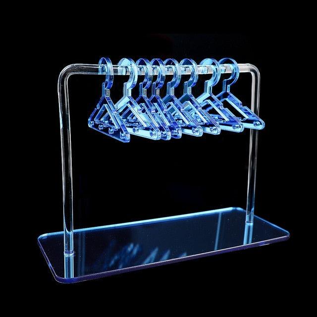 8PCS Hanger Transparent Acrylic Jewelry Creative Display Rack Earring Jewelry Storage Pendants Storage Ornaments Dangle Earring Hanging Organizer Mini Earring Necklace Hanger Jewelry Organizer