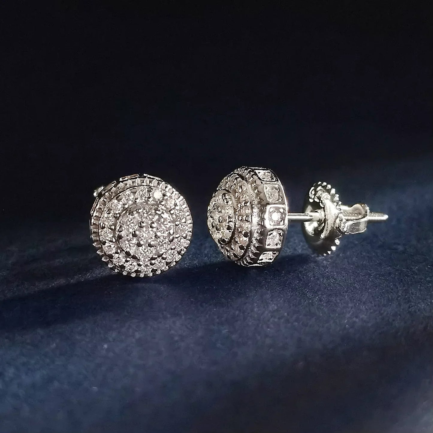Ohrstecker aus 925er Sterlingsilber mit Moissanit (Rundschliff) – Hochzeits- und Geburtstagsgeschenk