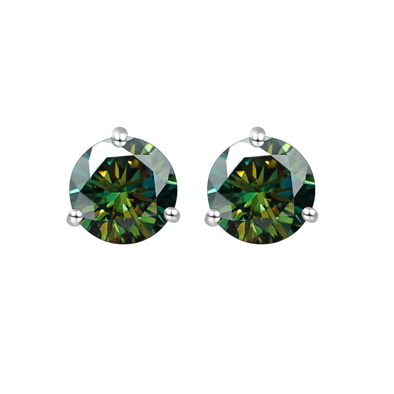 Ohrstecker aus 925er Sterlingsilber mit Moissanit 0,5CT 1CT Klassisch Damen