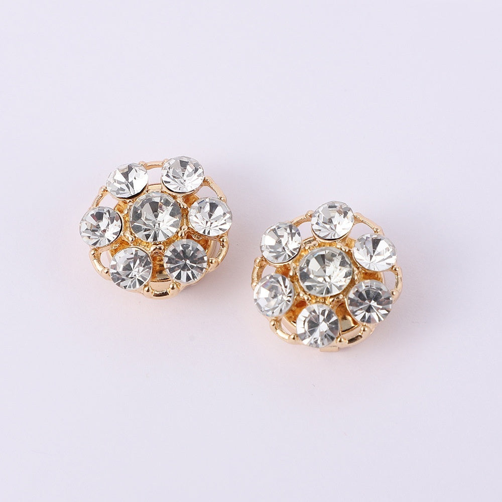Simple Multi-style Inlaid Rhinestone Cufflinks