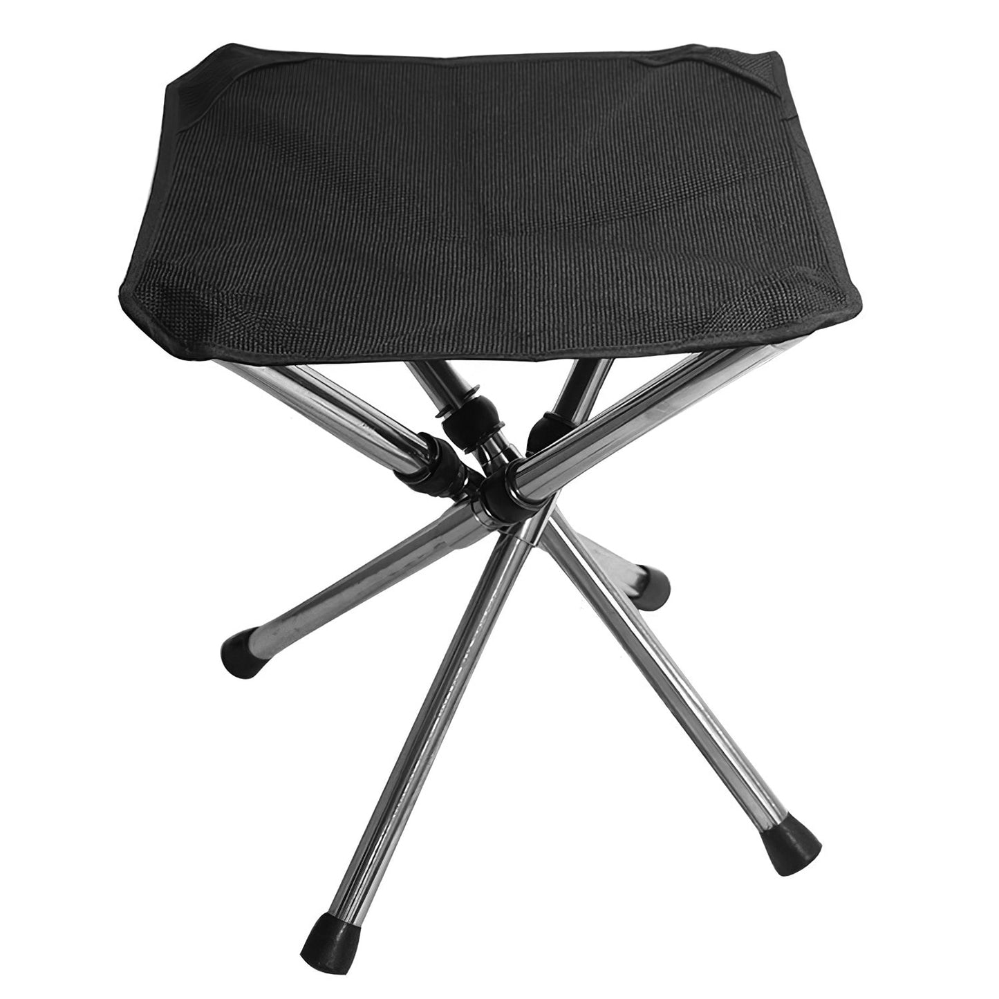 Tabouret de camping pliable, rétractable, portable, facile à monter, léger, sac de transport inclus, pour pêche, camping, randonnée, barbecue.