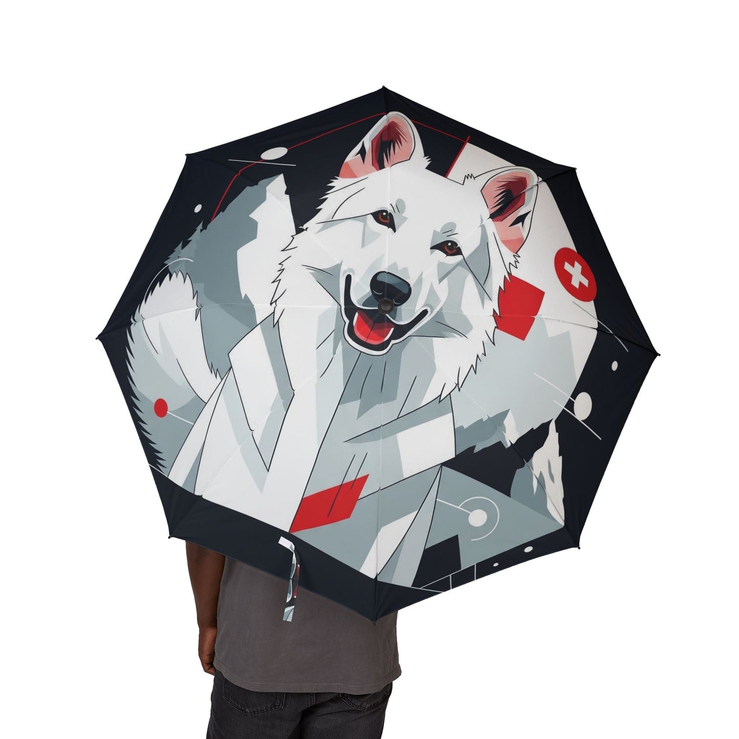 48" Semi-Automatic Umbrella – Windproof Large Travel Rain Umbrella