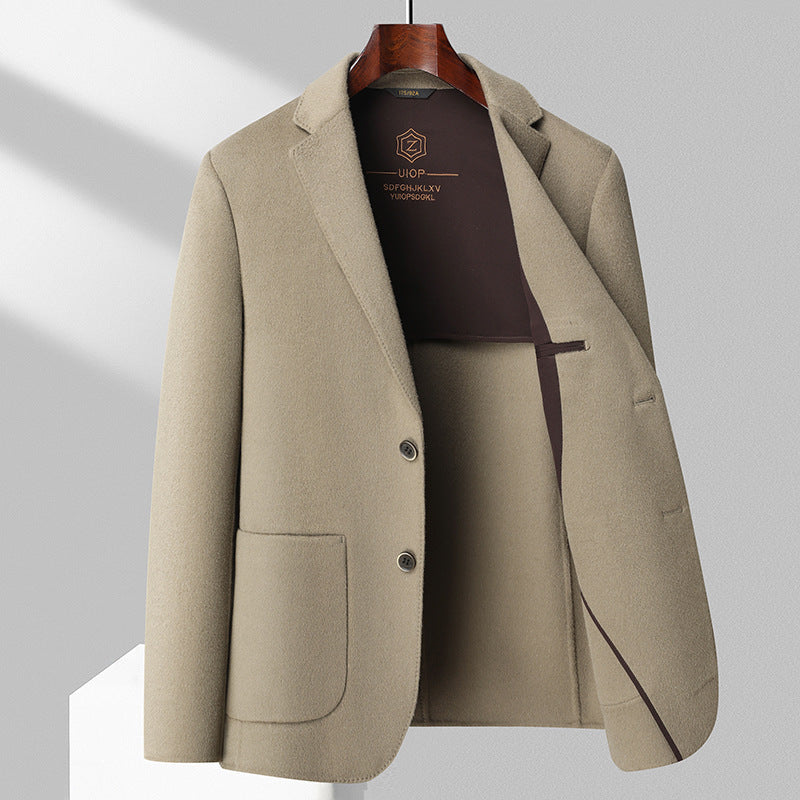 Simple Business-Casual Double-Faced Wool Coat