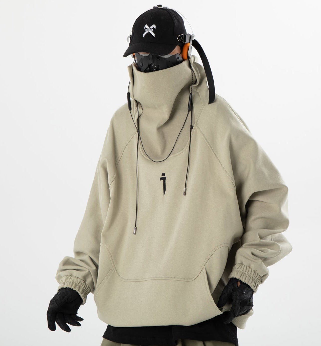 HiH49 Pull Col Montant Précision Olive