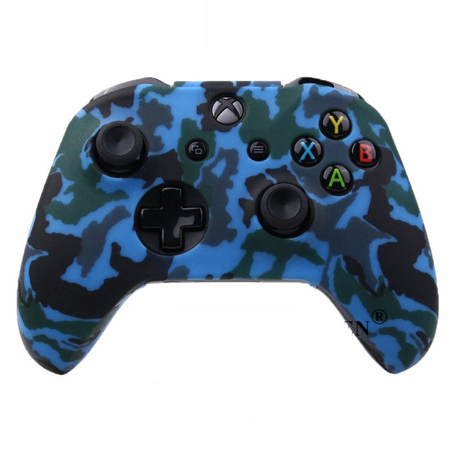 New Camouflage Silicone Gamepad Cover+2 Joystick Caps For Controller Silicone Cover Skins Protector Case Accessories For Wireless/Wired Gamepad Joystick