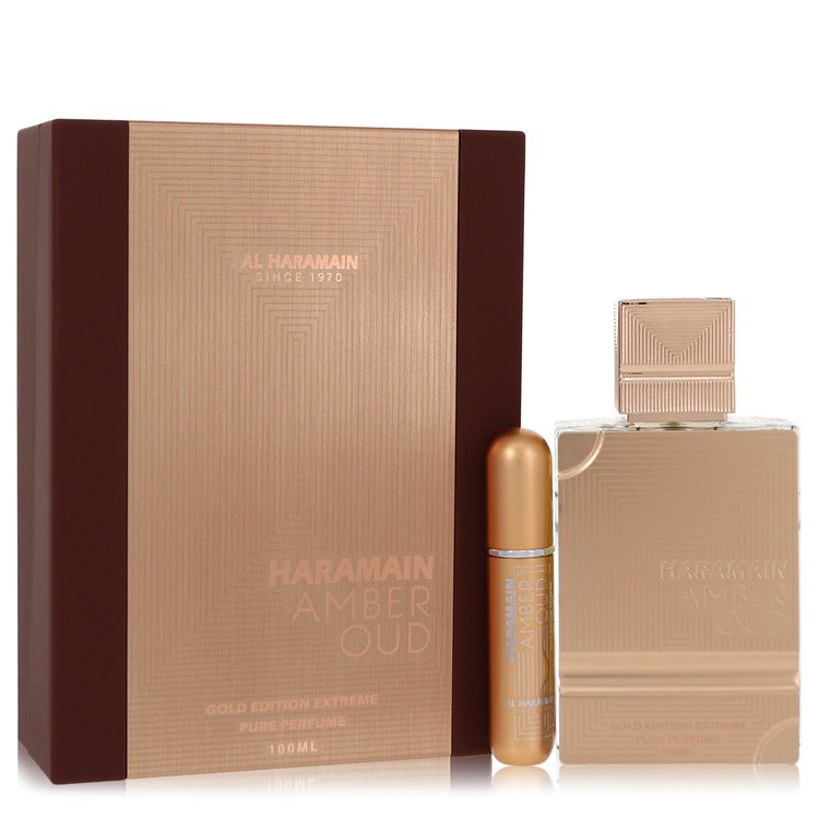 Al Haramain Amber Oud Gold Edition Extreme von Al Haramain Geschenkset 100 ml Eau de Parfum Spray + 10 ml nachfüllbarer Spray für Damen