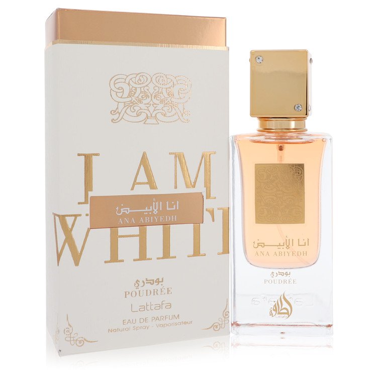Ana Abiyedh I am White Poudree par Lattafa Eau de Parfum Vaporisateur (Unisexe) 59 ml pour Femme