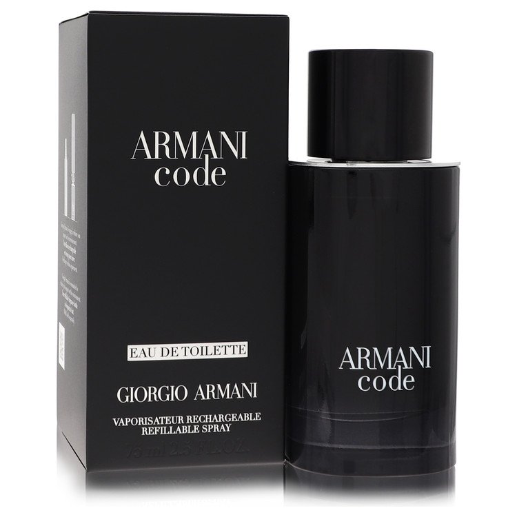 Armani Code von Giorgio Armani Eau De Toilette Spray Nachfüllbar 75 ml für Herren