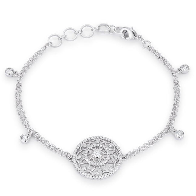 .5 Ct Bracelet with Interlocking Circles and CZ - ThisandThatShoppe