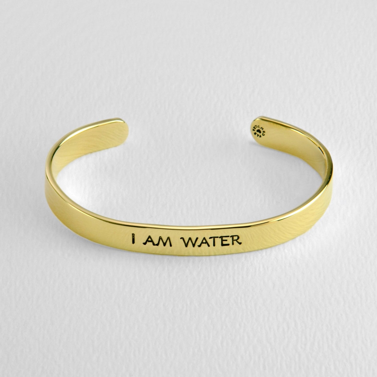I Am Earth Water Air Fire Astrology Brass Cuff Bracelet
