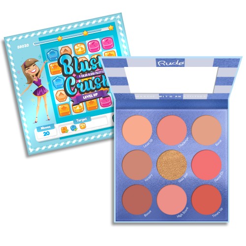 RUDE Blush Crush Palette 9 Fards à Joues - Level Up