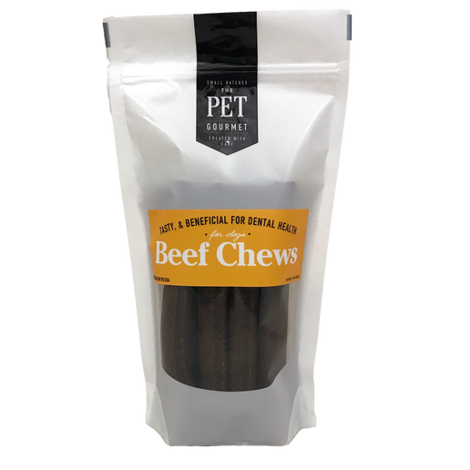 Beef Chew Packs for dogs with dental benefits and natural ingredients.
