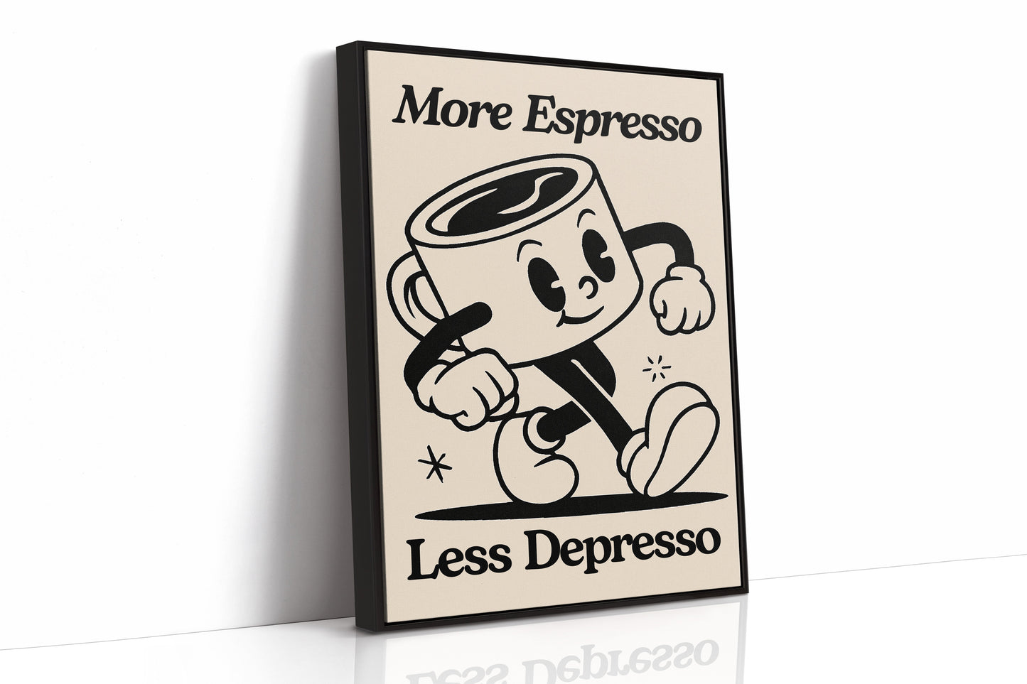 Caffeinated Cheer - Retro Coffee Art Print