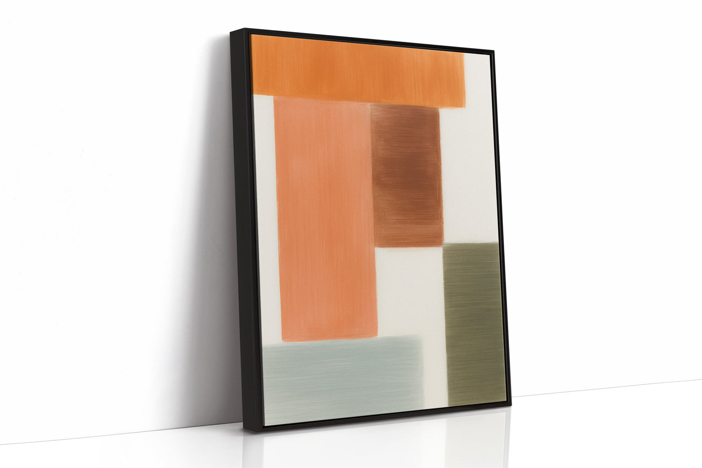 Earthy Harmony - Abstract Geometric Canvas Art