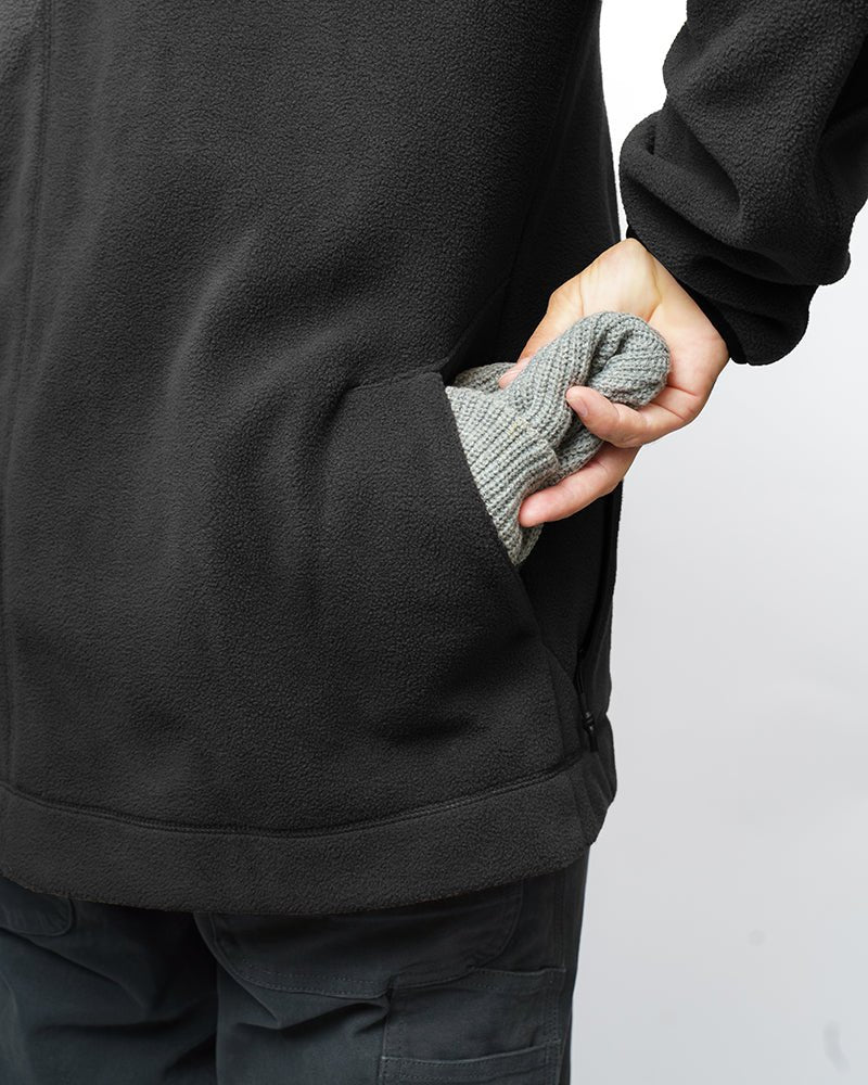 Bruin Fleece Zip Up - Black - ThisandThatShoppe