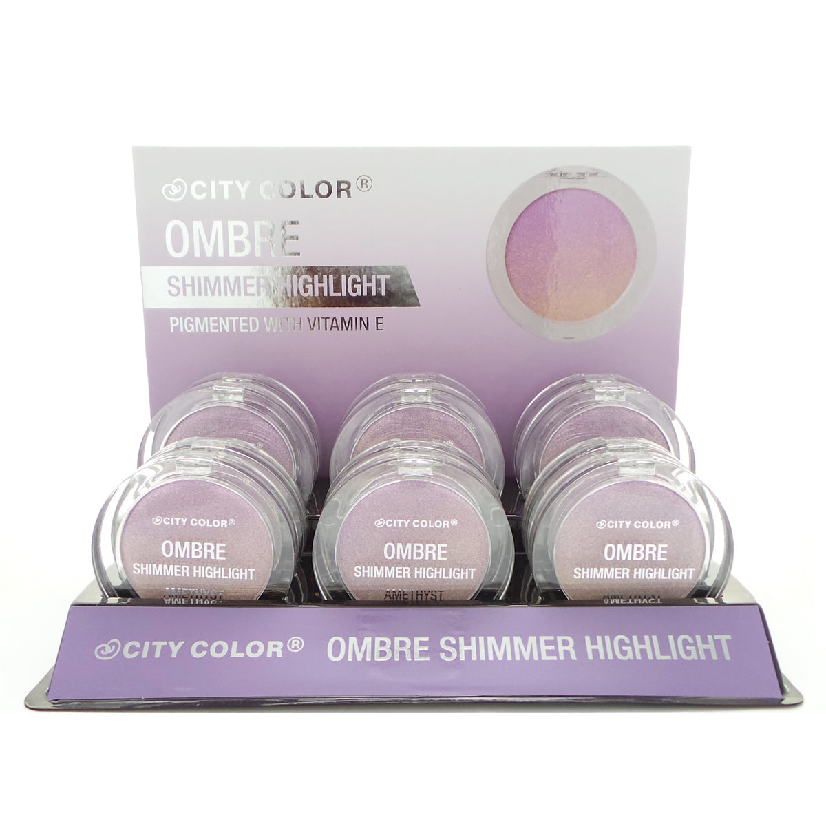 CITY COLOR Shimmer Ombre Highlight - Amethyst Display Set, 12 Stück - Amethyst Display Set, 12 Stück