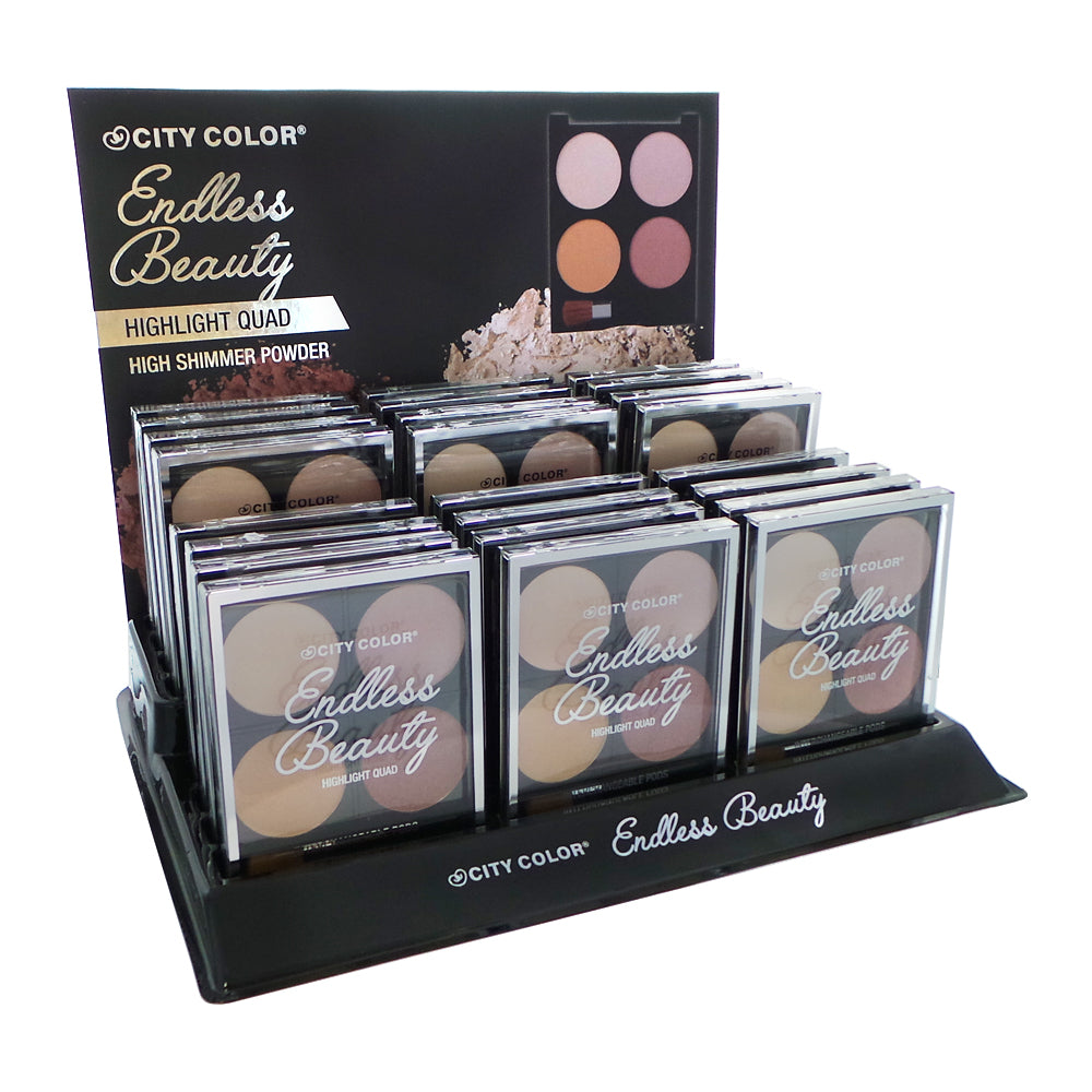 CITY COLOR Endless Beauty Highlight Quads Display Set, 24 Stück