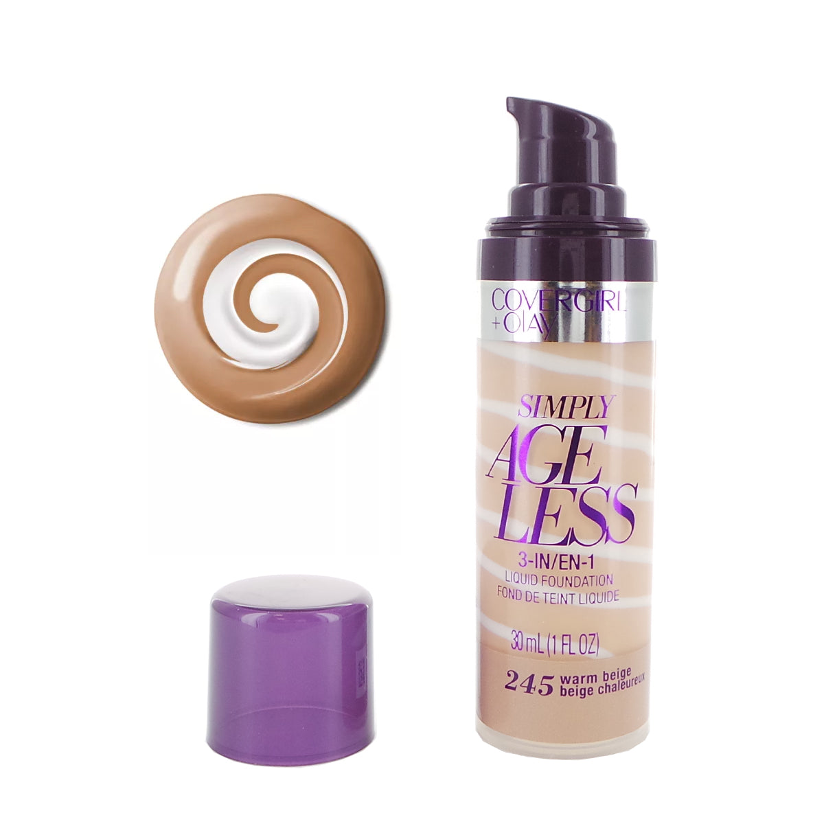 COVERGIRL Fond de Teint Liquide 3-en-1 Simply Ageless - Beige Chaud 245