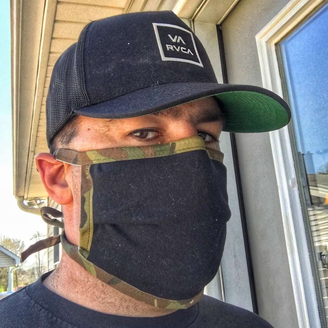 Cotton Mask100% USA-made cotton mask
We’ve designed and manufactured sleek and comfortable USA-made firefighter masks for sale made from two layers of cotton 6oy Jersy Fabric