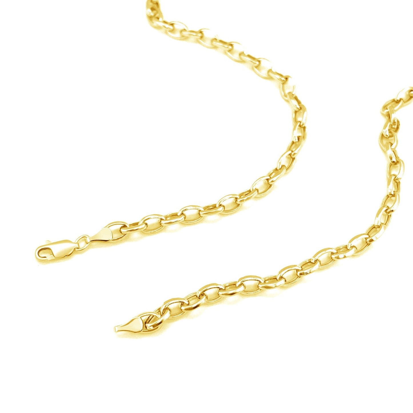 14k Yellow Gold Oval Rolo Chain (4.60 mm) - ThisandThatShoppe