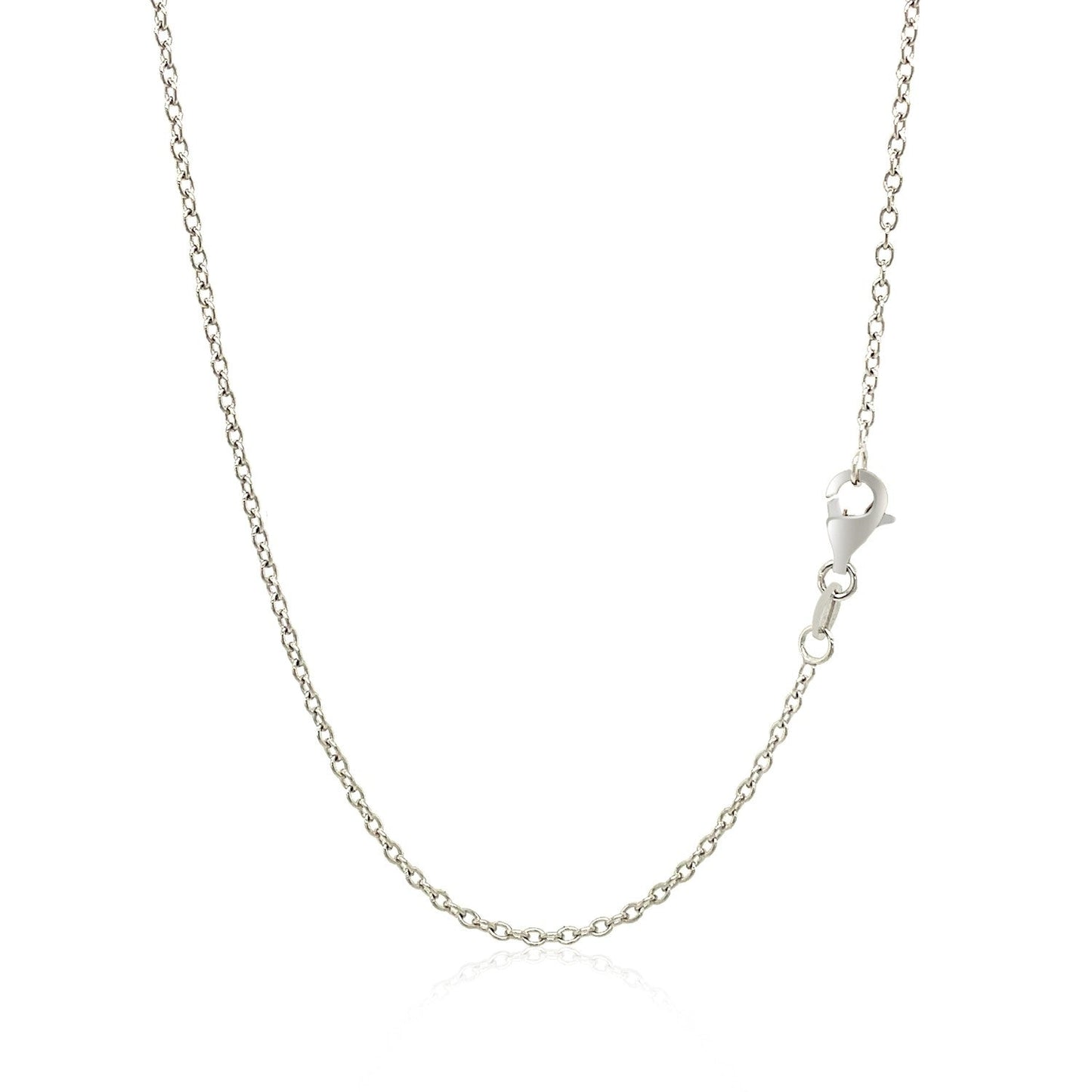 18k White Gold Round Cable Chain (1.50 mm) - ThisandThatShoppe