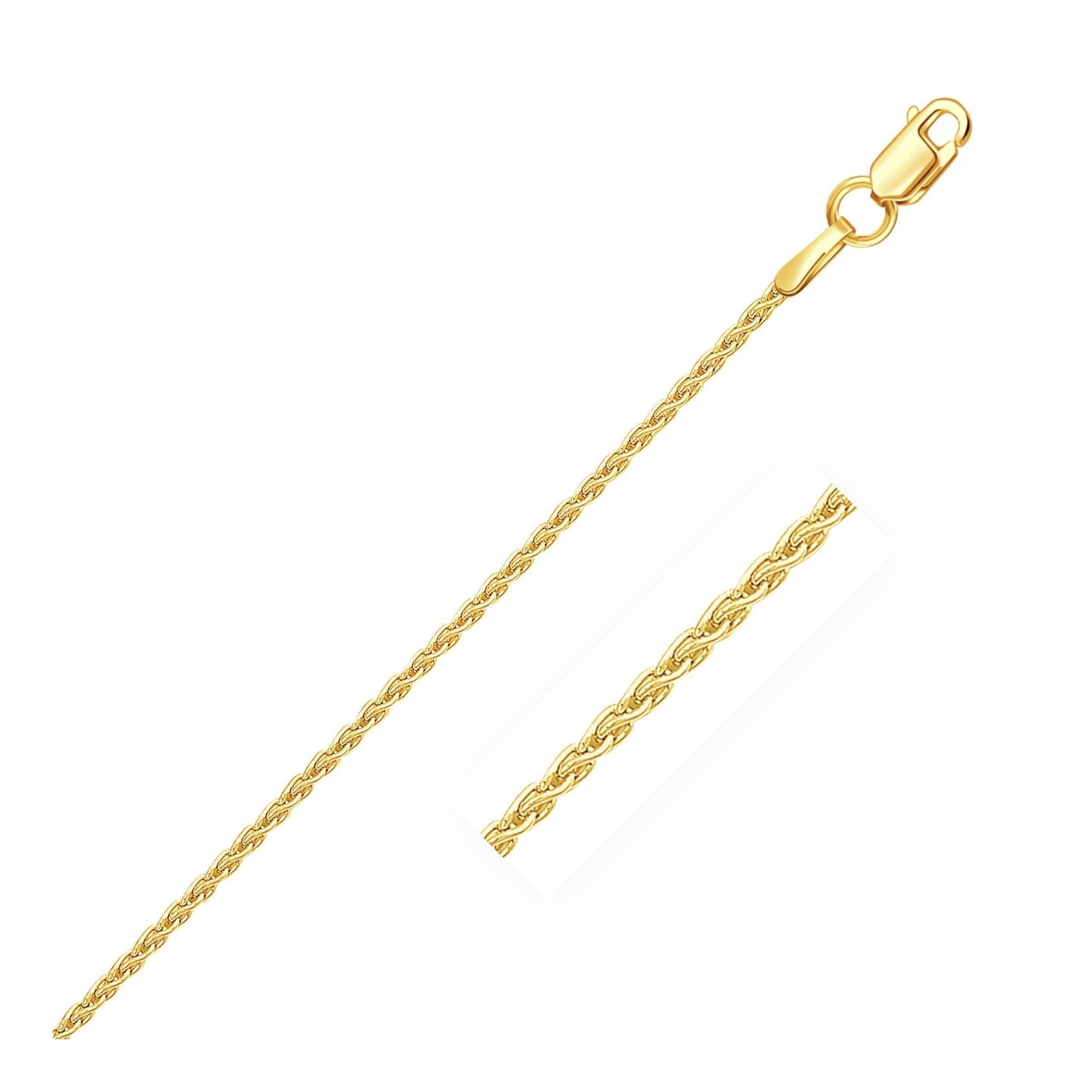 14k Yellow Gold Round Chain (1.20 mm) - ThisandThatShoppe