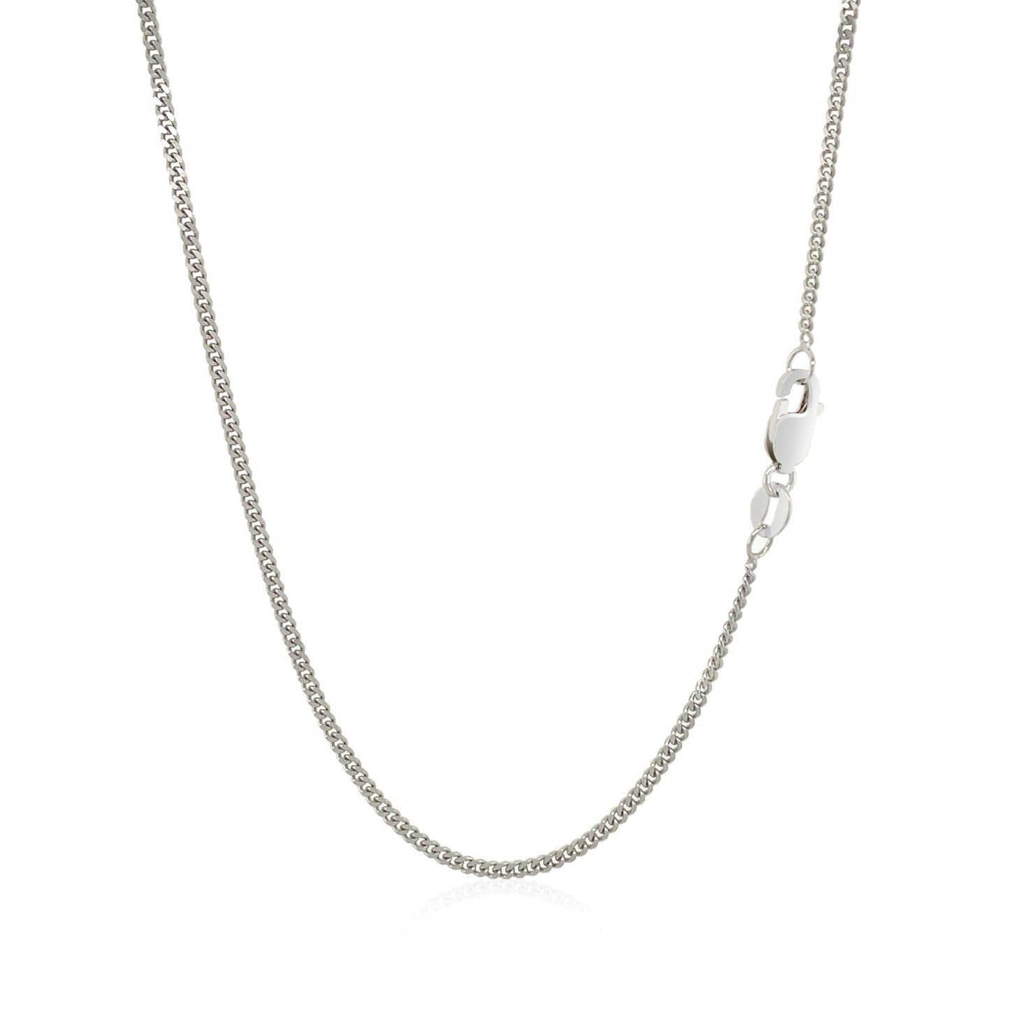 10k White Gold Gourmette Chain (1.40 mm) - ThisandThatShoppe