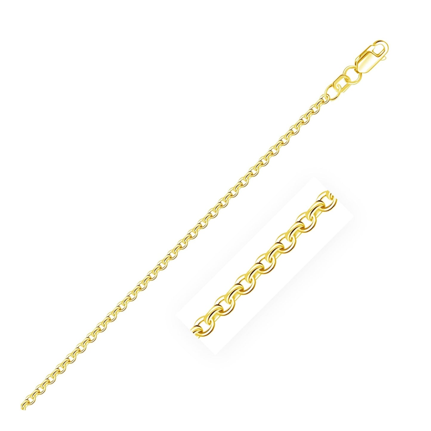 14k Yellow Gold Rolo Chain (2.5 mm) - ThisandThatShoppe