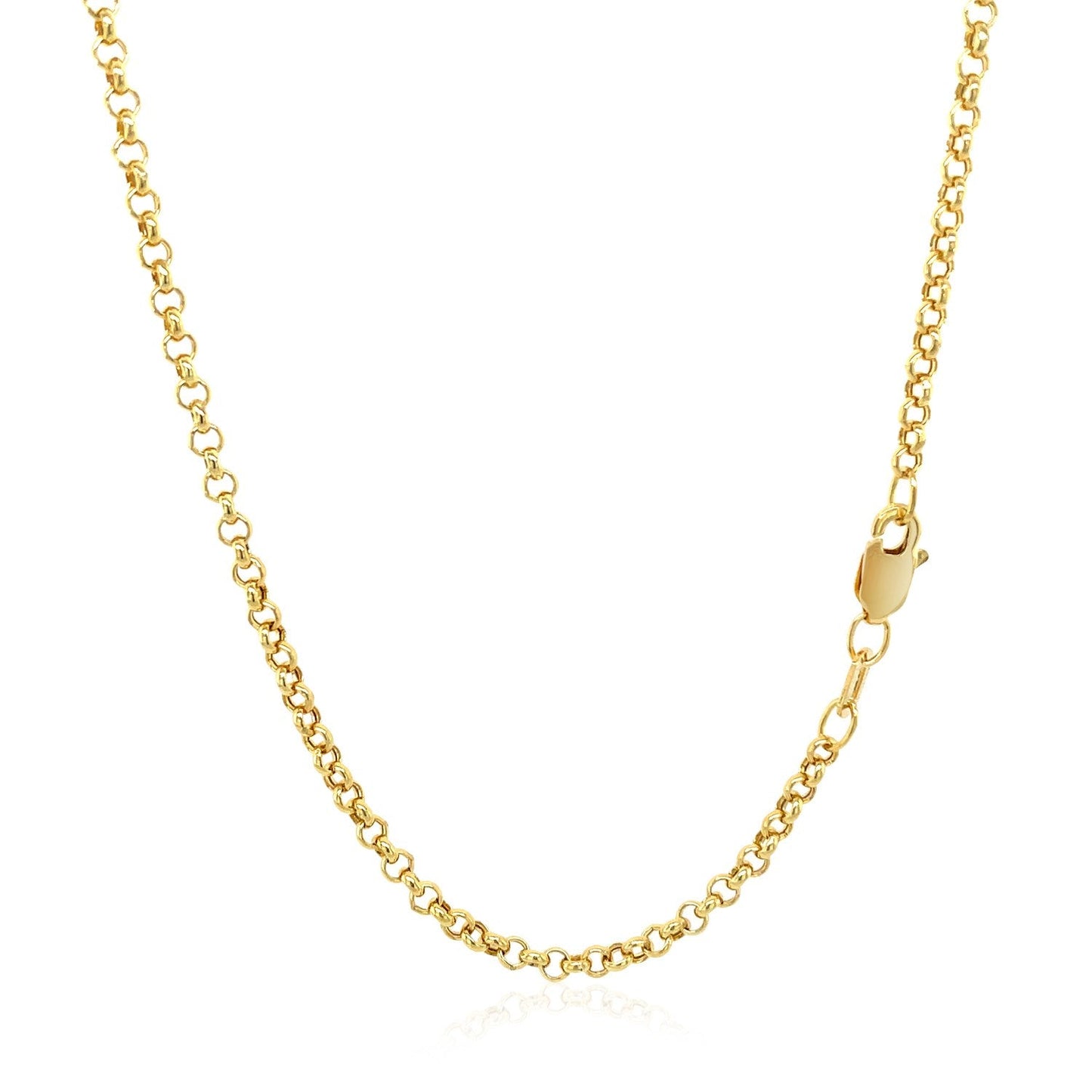14k Yellow Gold Rolo Chain (2.50 mm) - ThisandThatShoppe