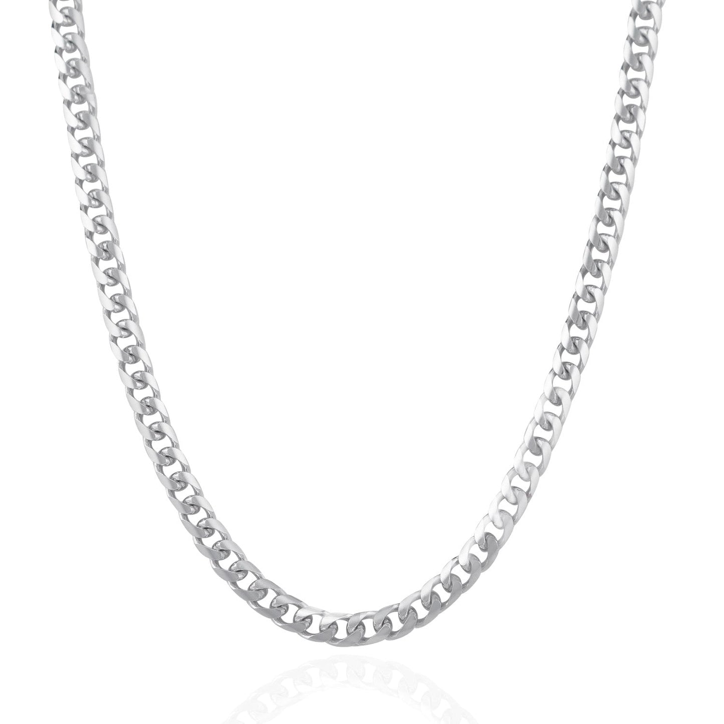 14k White Gold Solid Miami Cuban Chain (5.00 mm) - ThisandThatShoppe