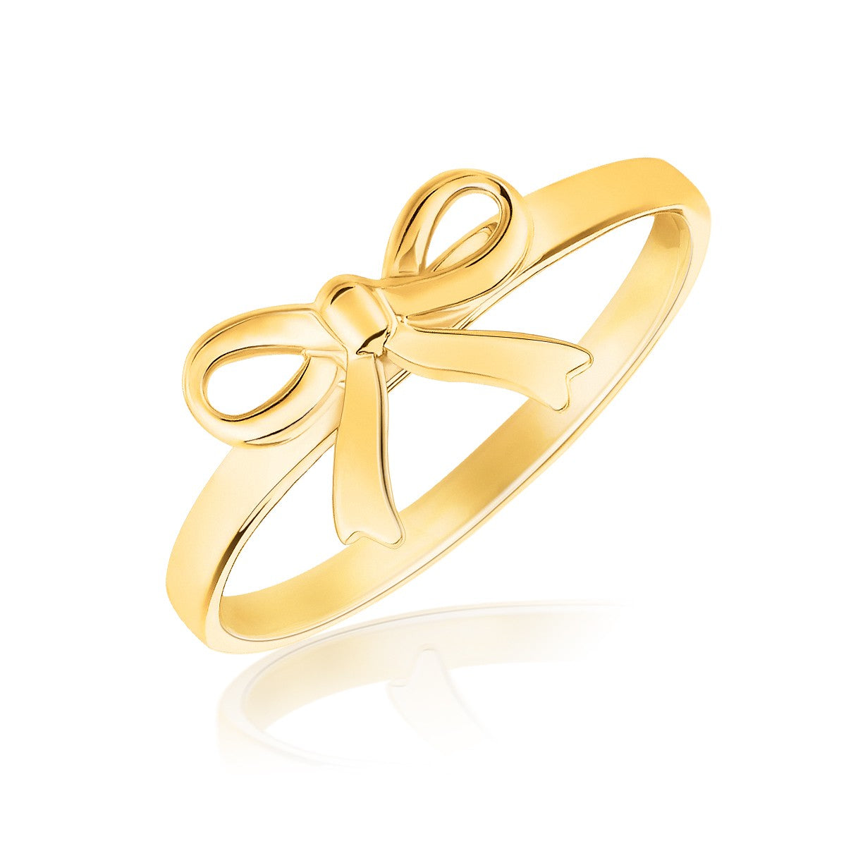 14k Yellow Gold Bow Ring - ThisandThatShoppe
