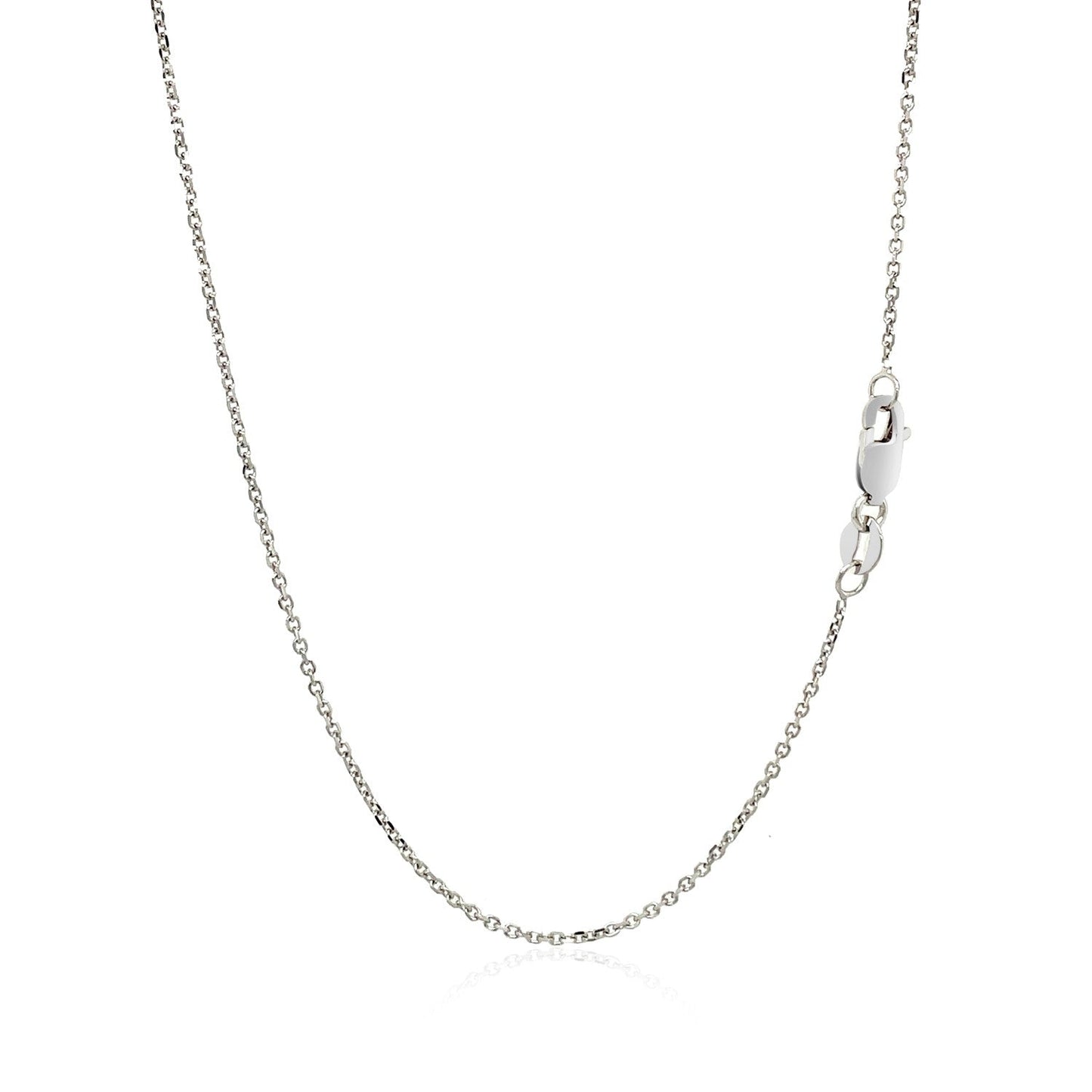 10k White Gold Cable Chain (1.10 mm) - ThisandThatShoppe