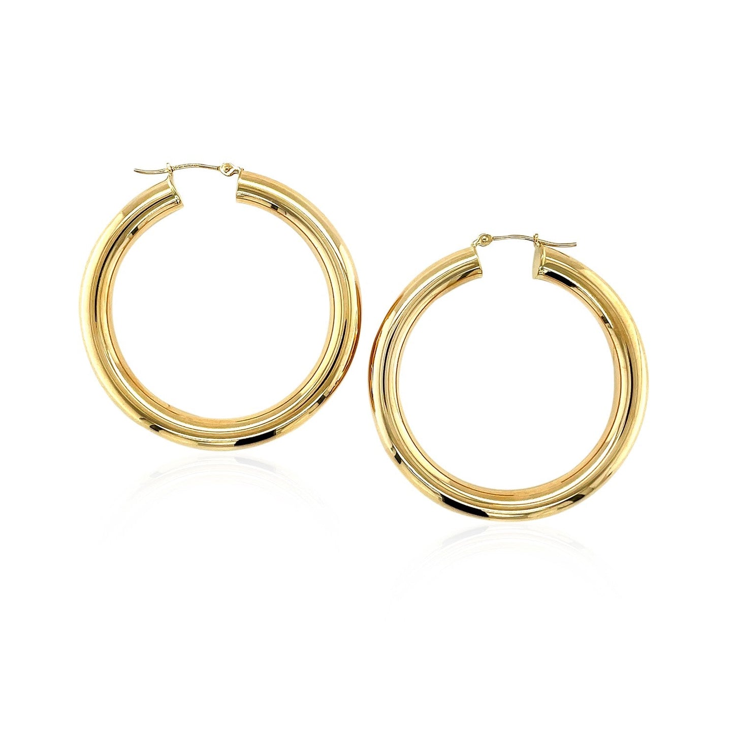 Creolen aus 14 Karat Gelbgold, poliert (5x40mm)