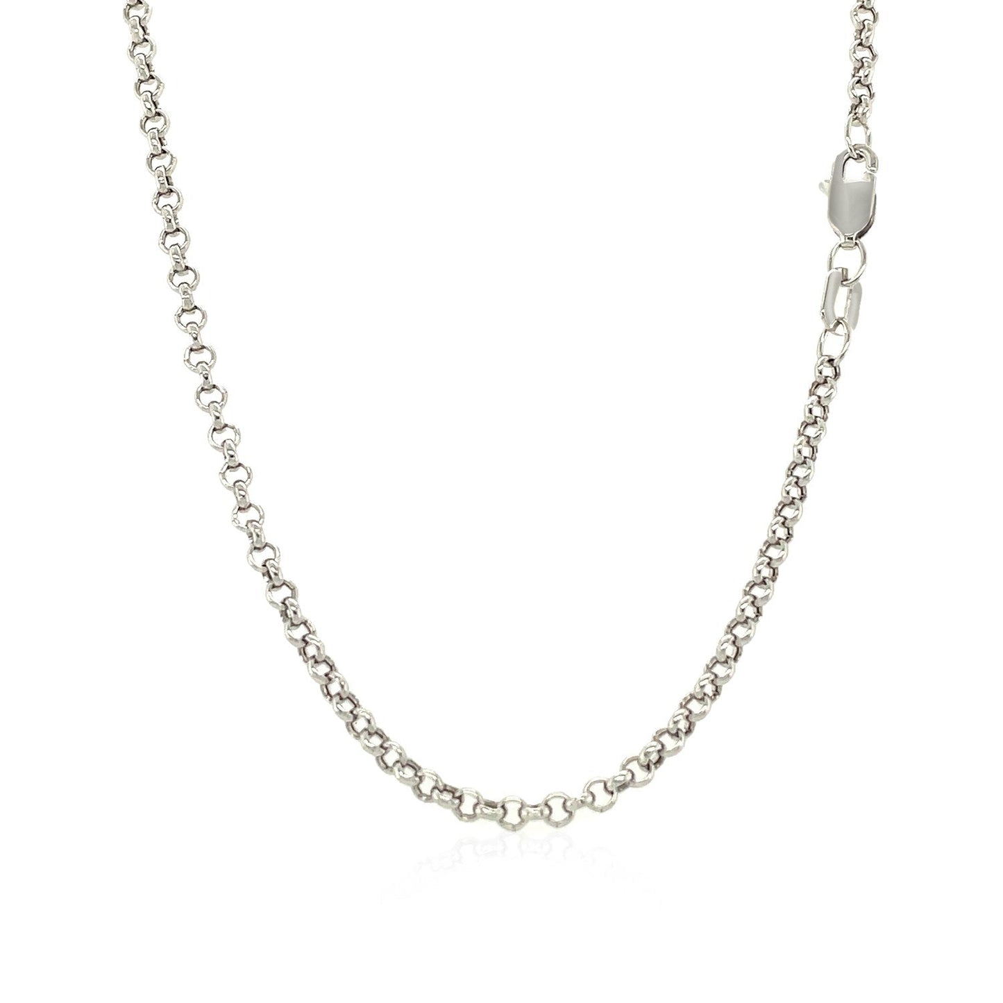 14k White Gold Rolo Chain (2.50 mm) - ThisandThatShoppe